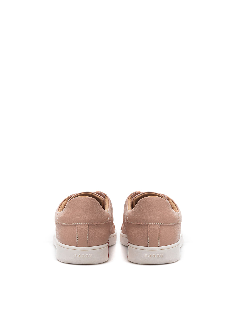 Elegant Pink Leather Lace-Up Sneakers