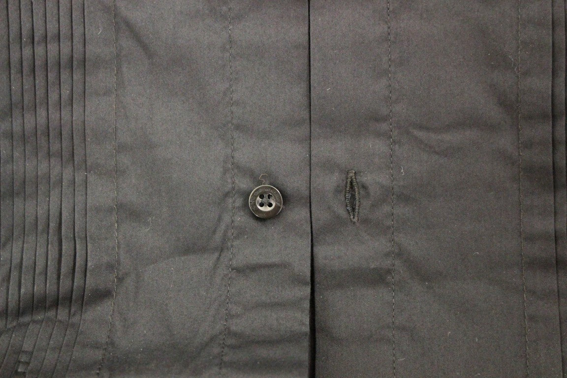 Sleek Black Slim Fit Casual Shirt