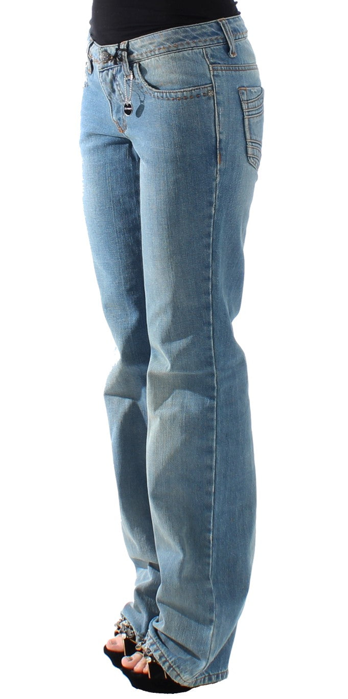 Elegant Straight Blue Jeans - Timeless Style