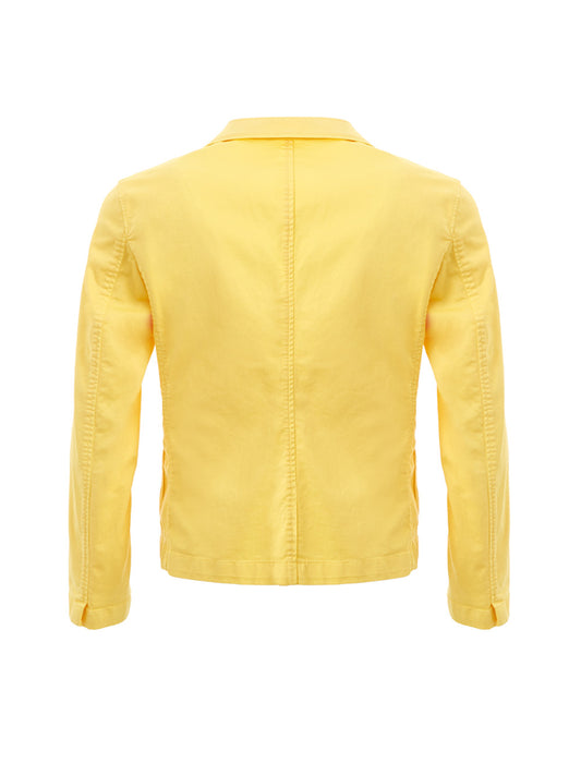 Elegant Yellow Cotton Jacket – Timeless Style