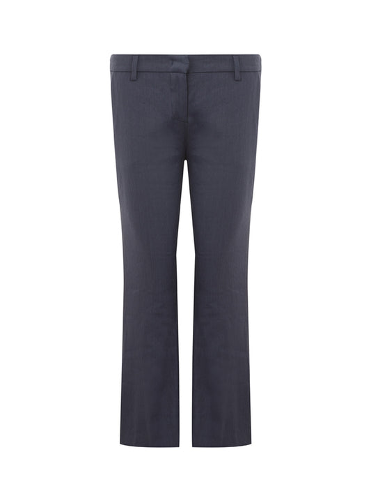 Chic Linen Blue Chino Trousers – Timeless Elegance