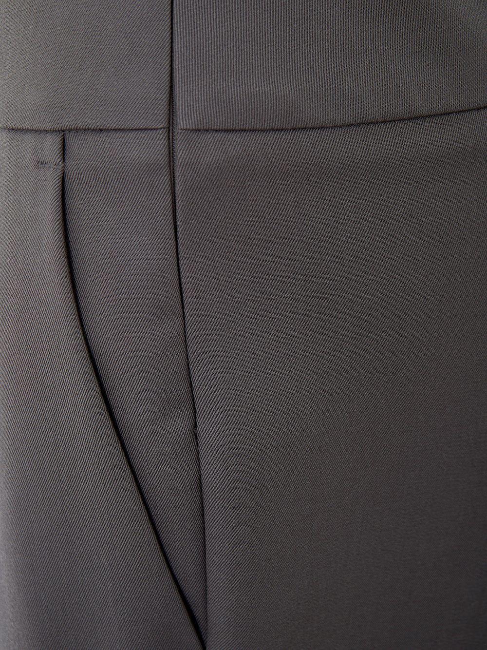 Elegant Grey Palazzo Wool Trousers