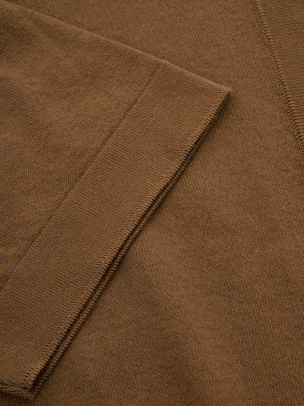 Elegant Brown Cotton Zip Polo Shirt