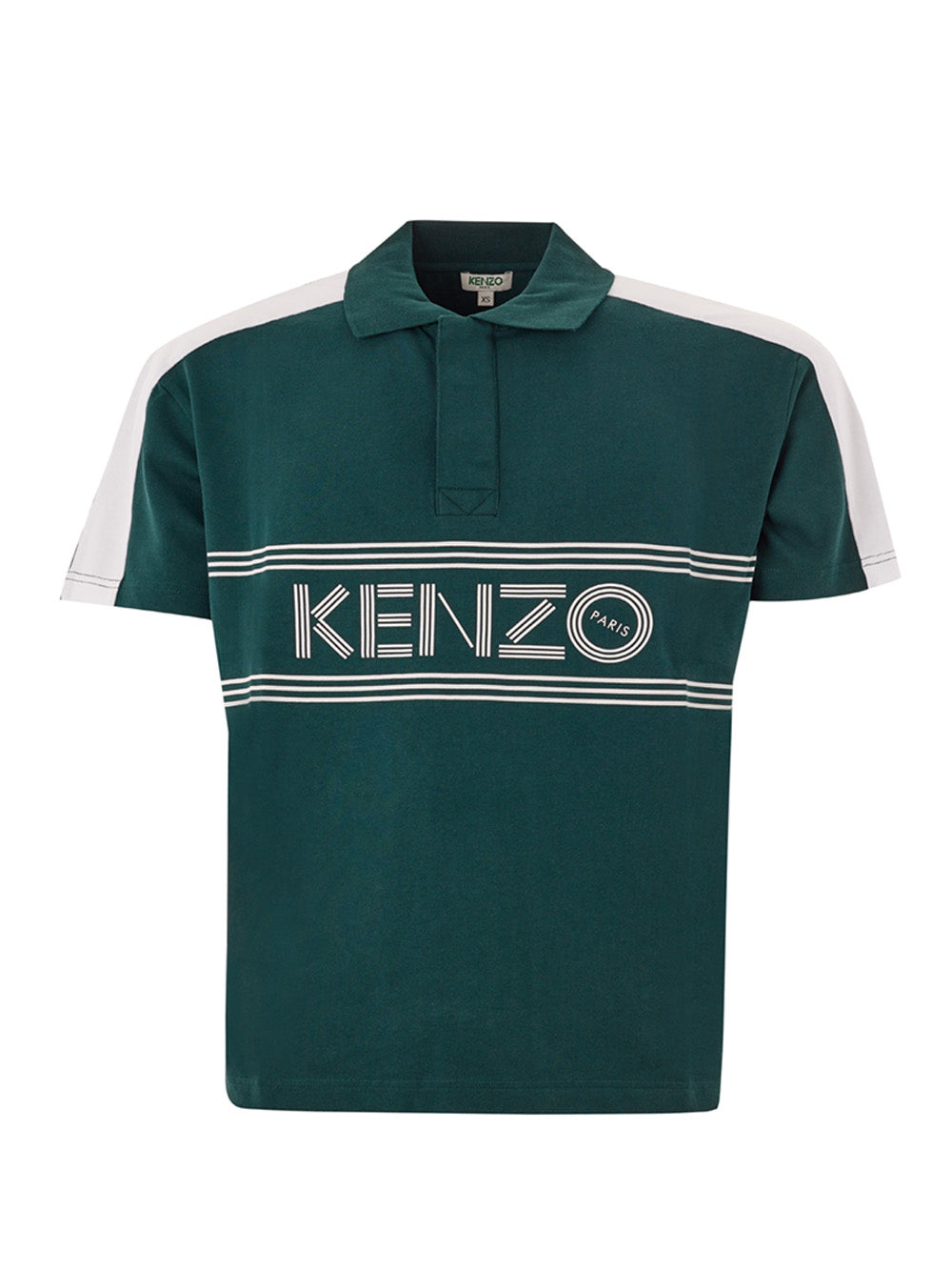 Elegant Green Cotton Polo with Iconic Logo