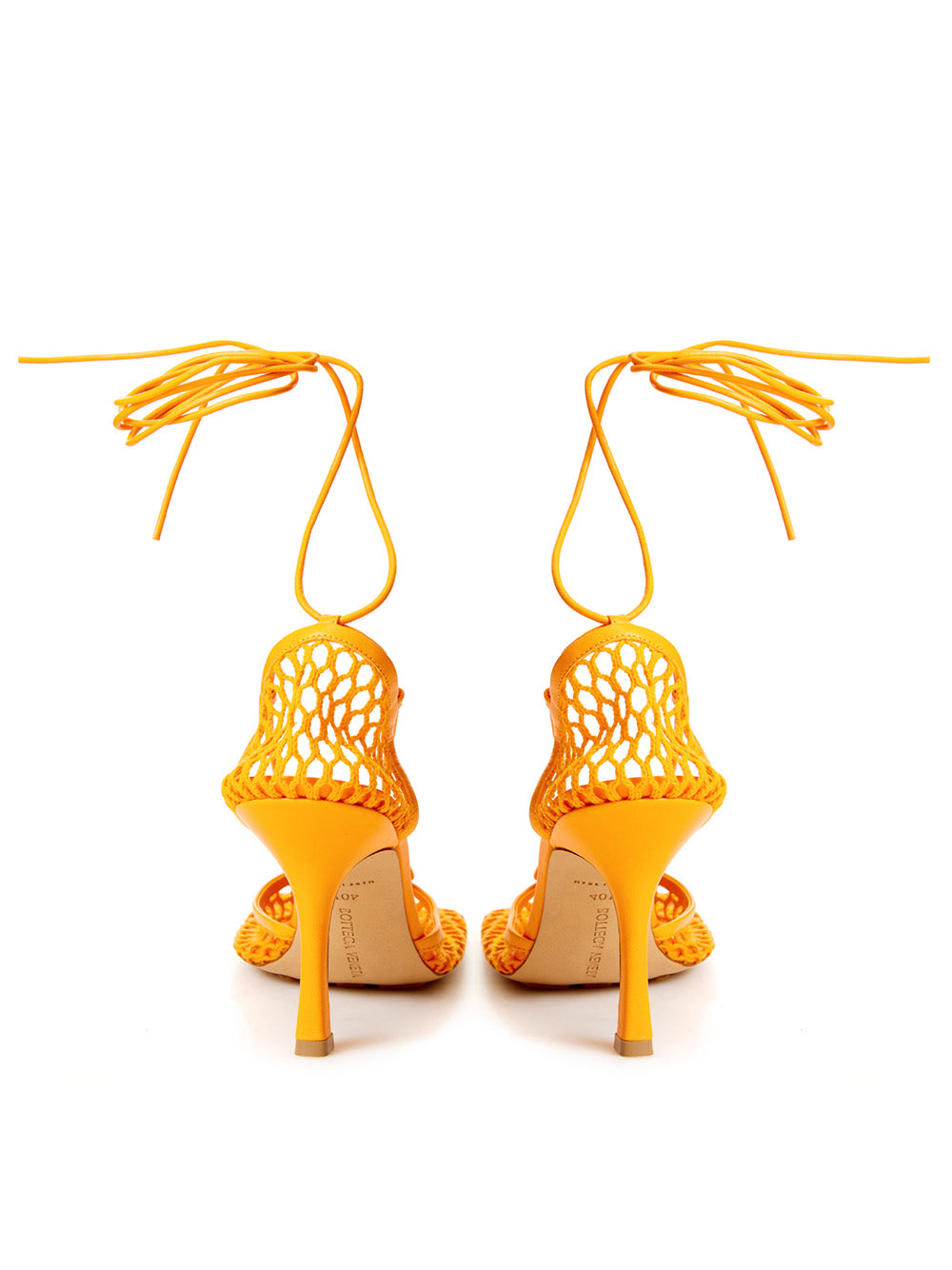 Elegant Orange Leather-Trimmed Pumps