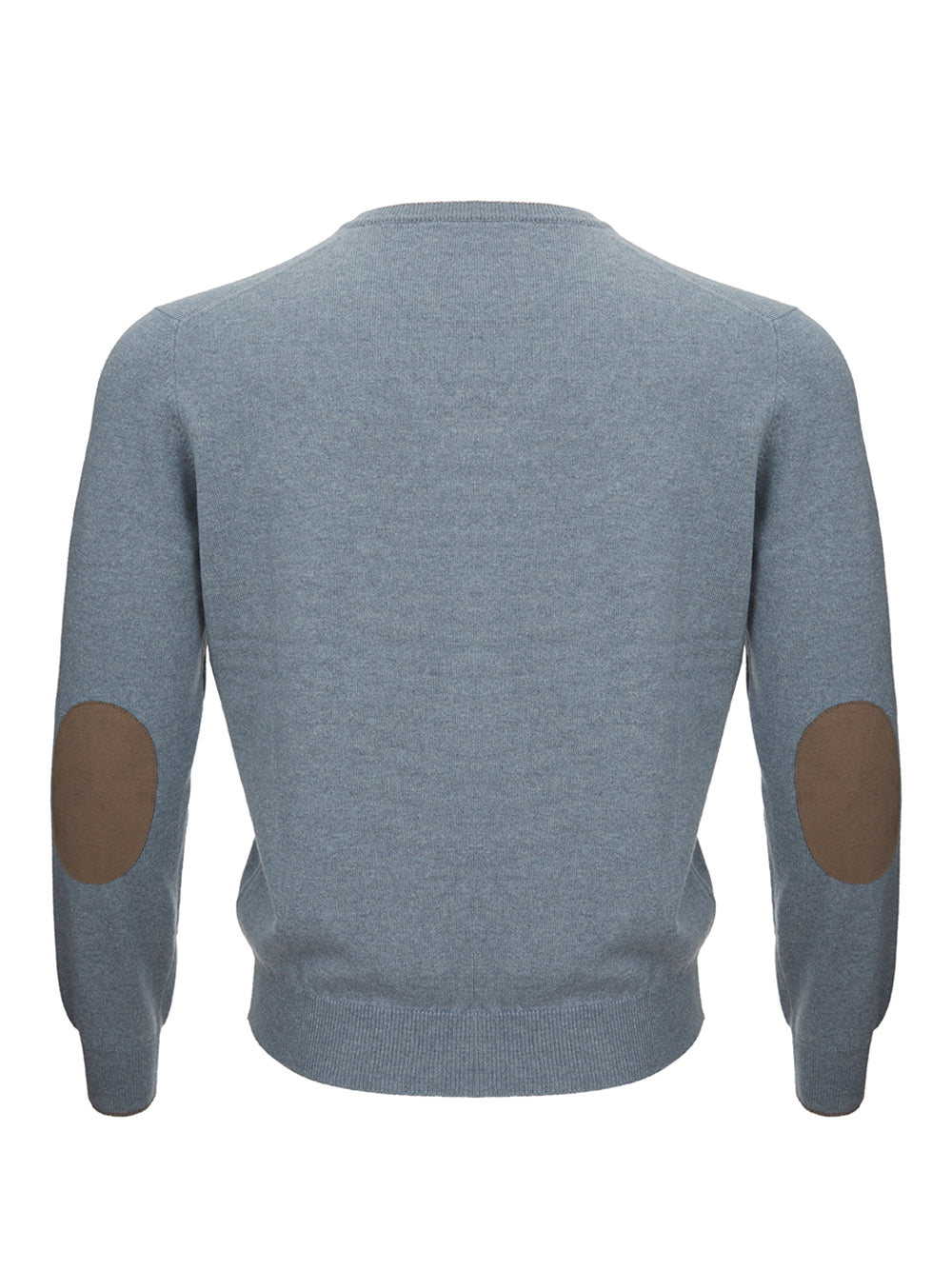 Elegant Grey Cashmere V-Neck Sweater