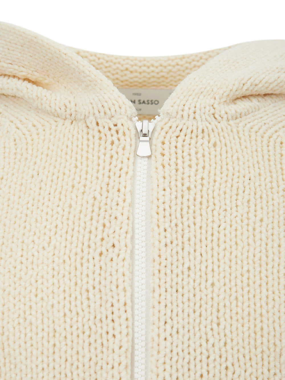 Cream Hooded Italian Cotton Cardigan