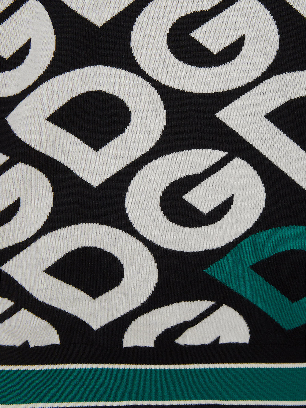 Elegant Black Wool Sweater with White Logo Detail