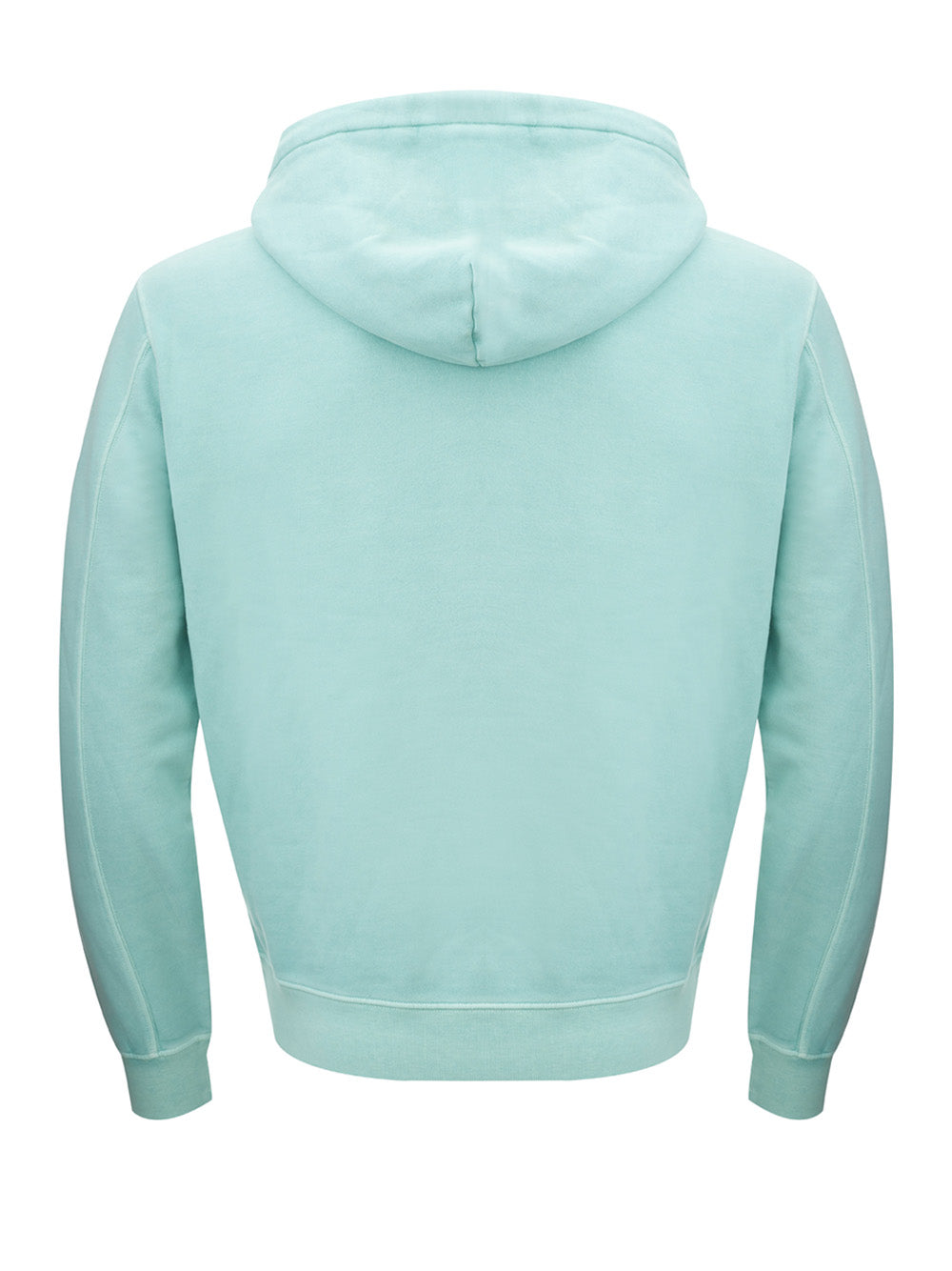 Turquoise Cotton Hooded Logo Sweatshirt