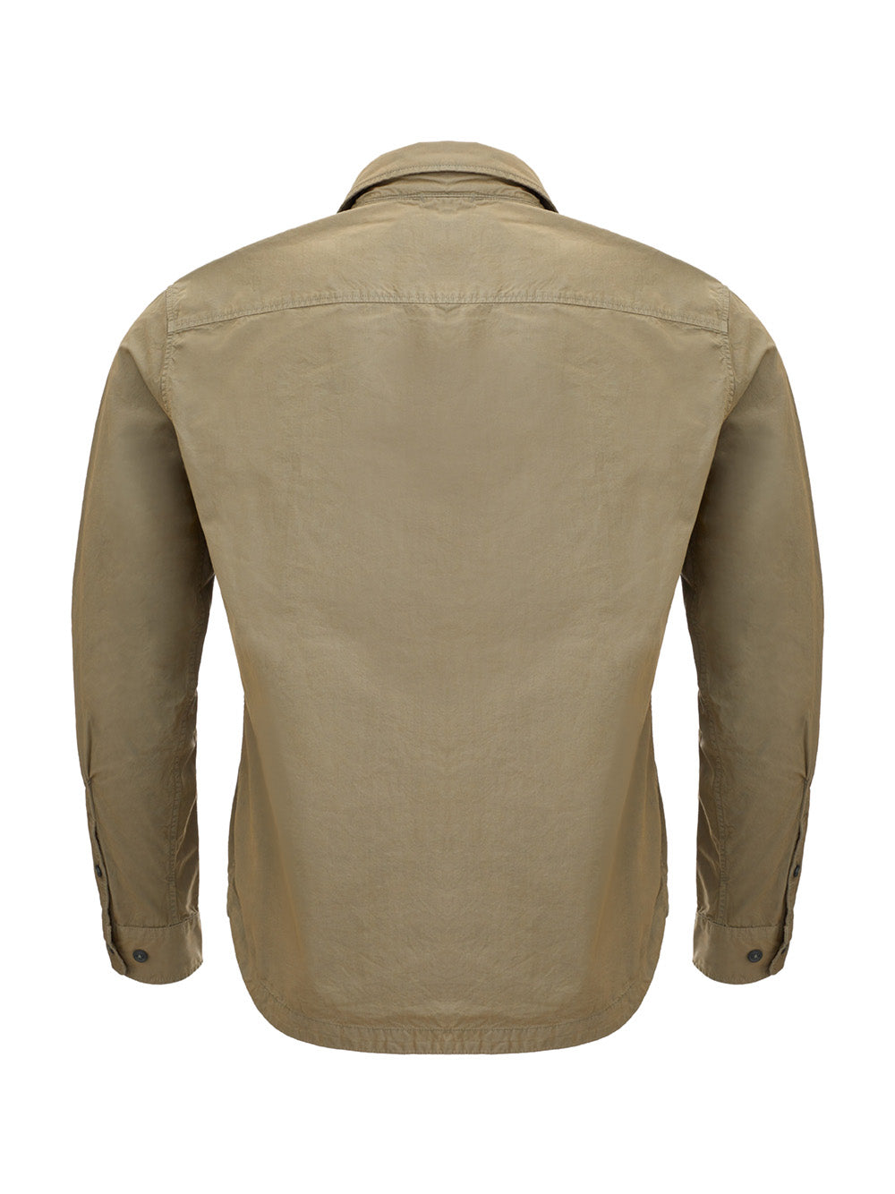 Sophisticated Khaki Cotton Overshirt