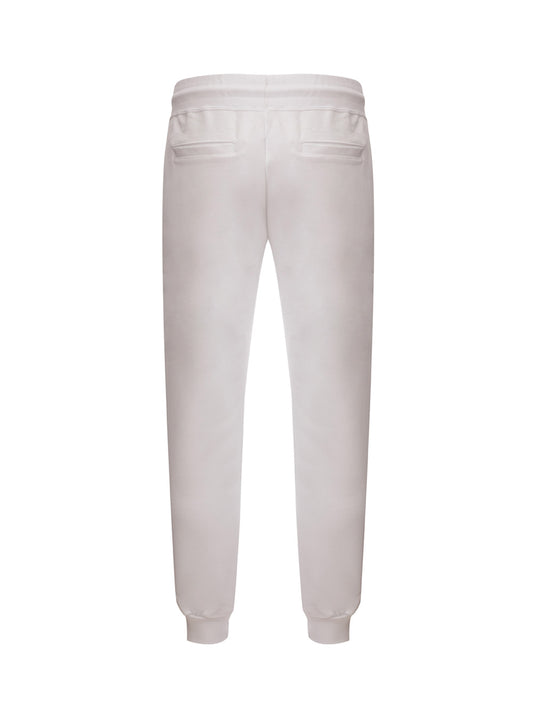 Elegant White Joggers with Signature Logo Detail