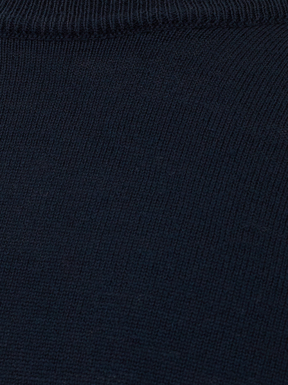 Elegant Blu Wool Round Neck Jumper - Regular Fit