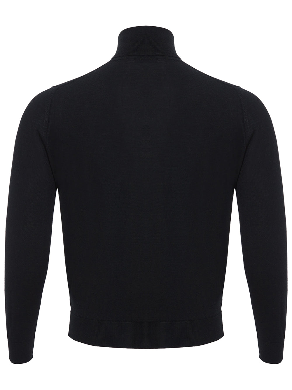 Elegant Black Cashmere Silk Blend Sweater