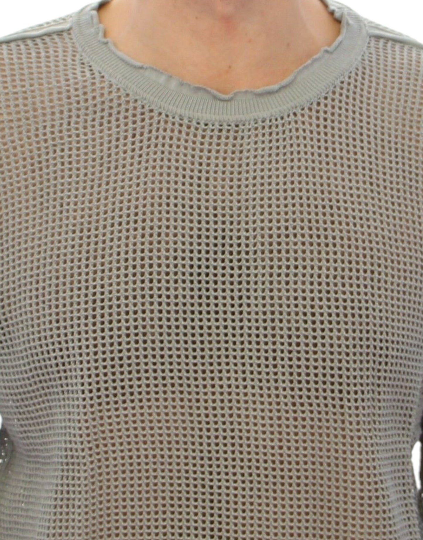 Gray Runway Logo Netz Pullover Netted Sweater