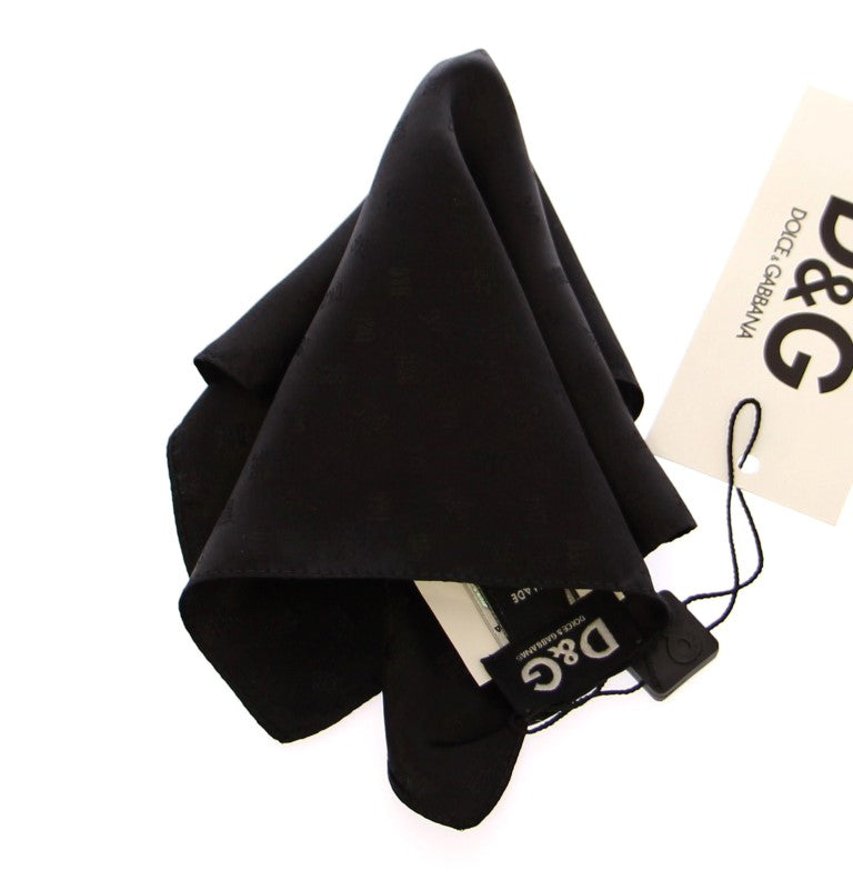 Elegant Black Silk Handkerchief