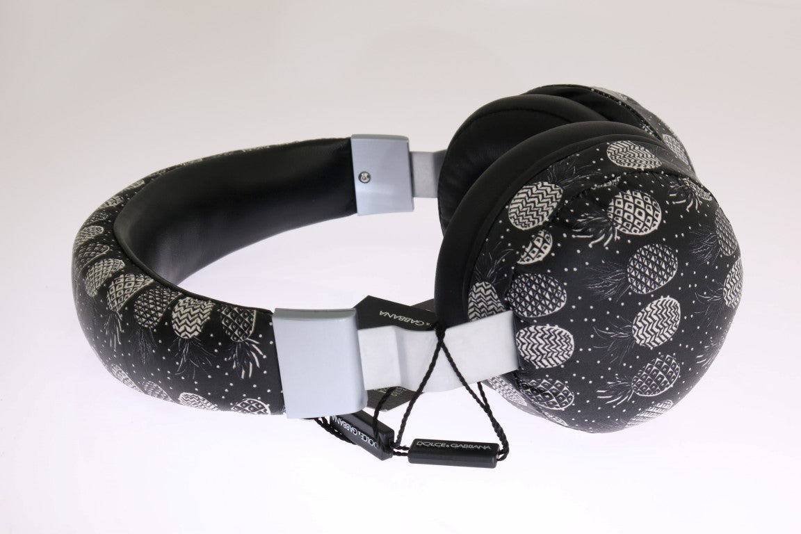 Chic Pineapple Leather Headphones
