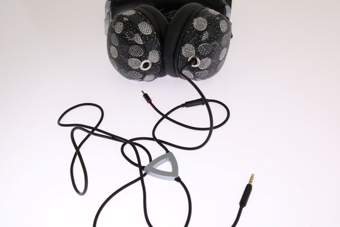 Chic Pineapple Leather Headphones