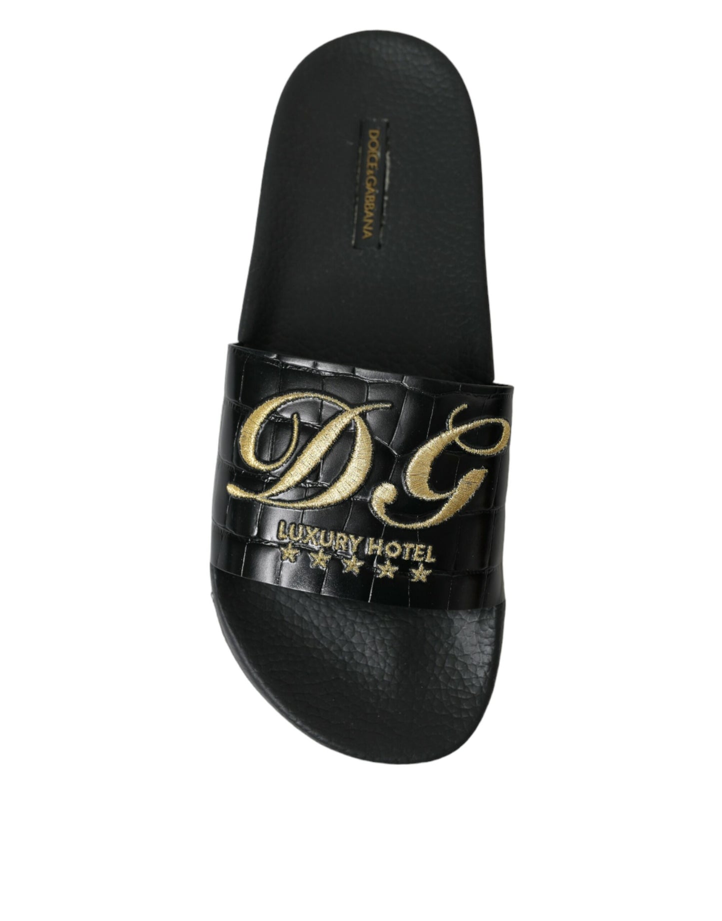 Black Luxury Hotel Beachwear Sandals Shoes