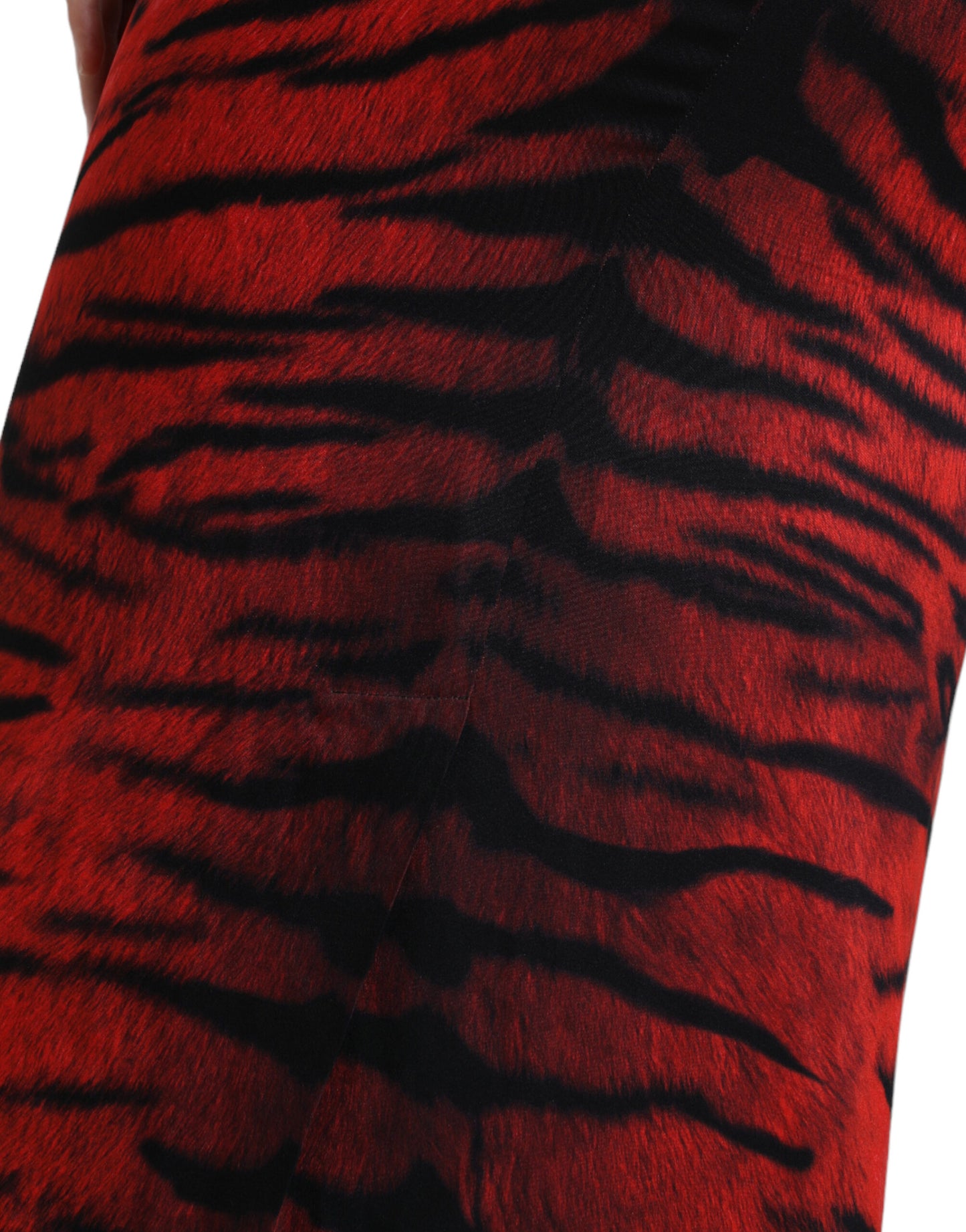 Multicolor Tiger Leopard Sheath Midi Dress