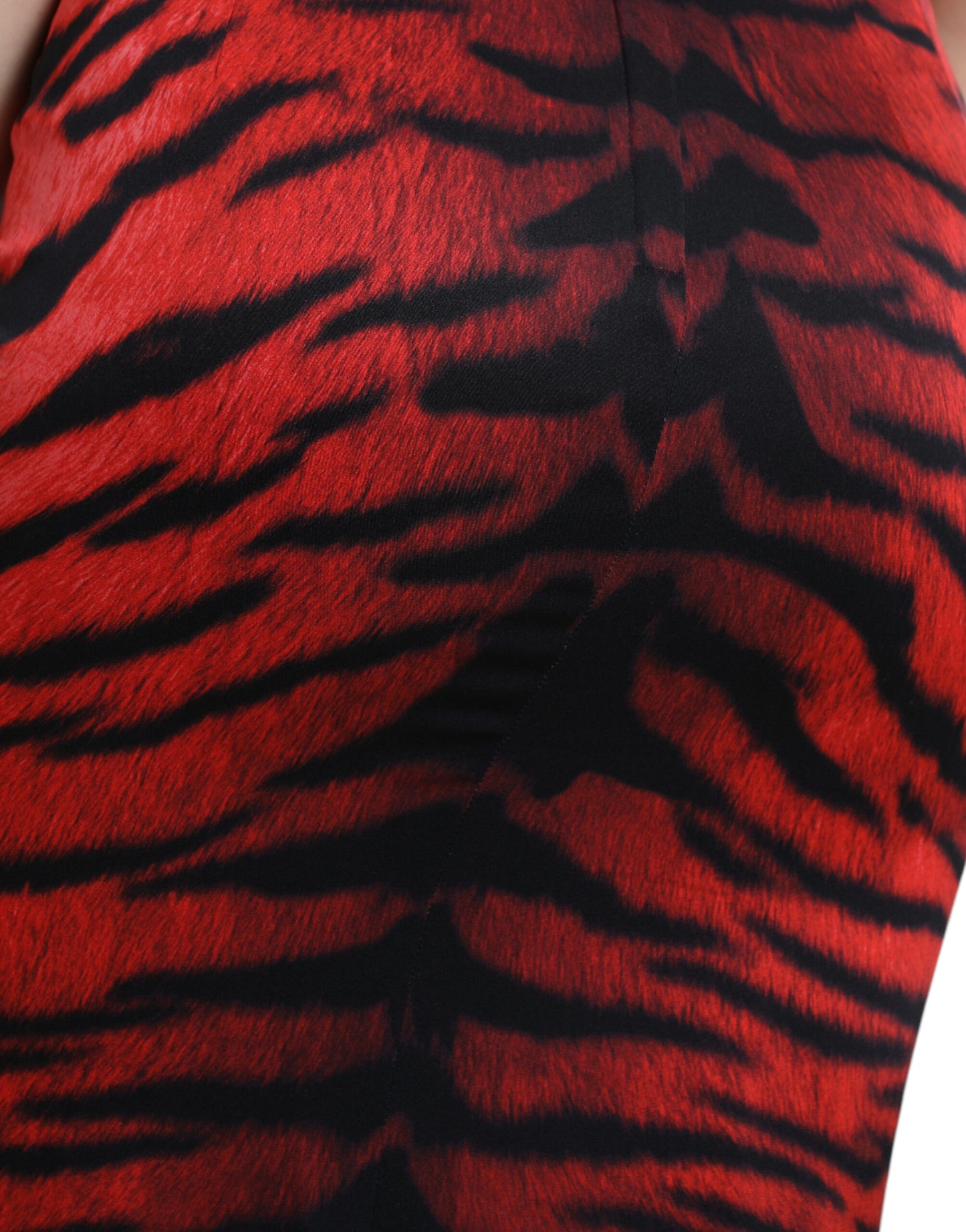Multicolor Tiger Leopard Sheath Midi Dress