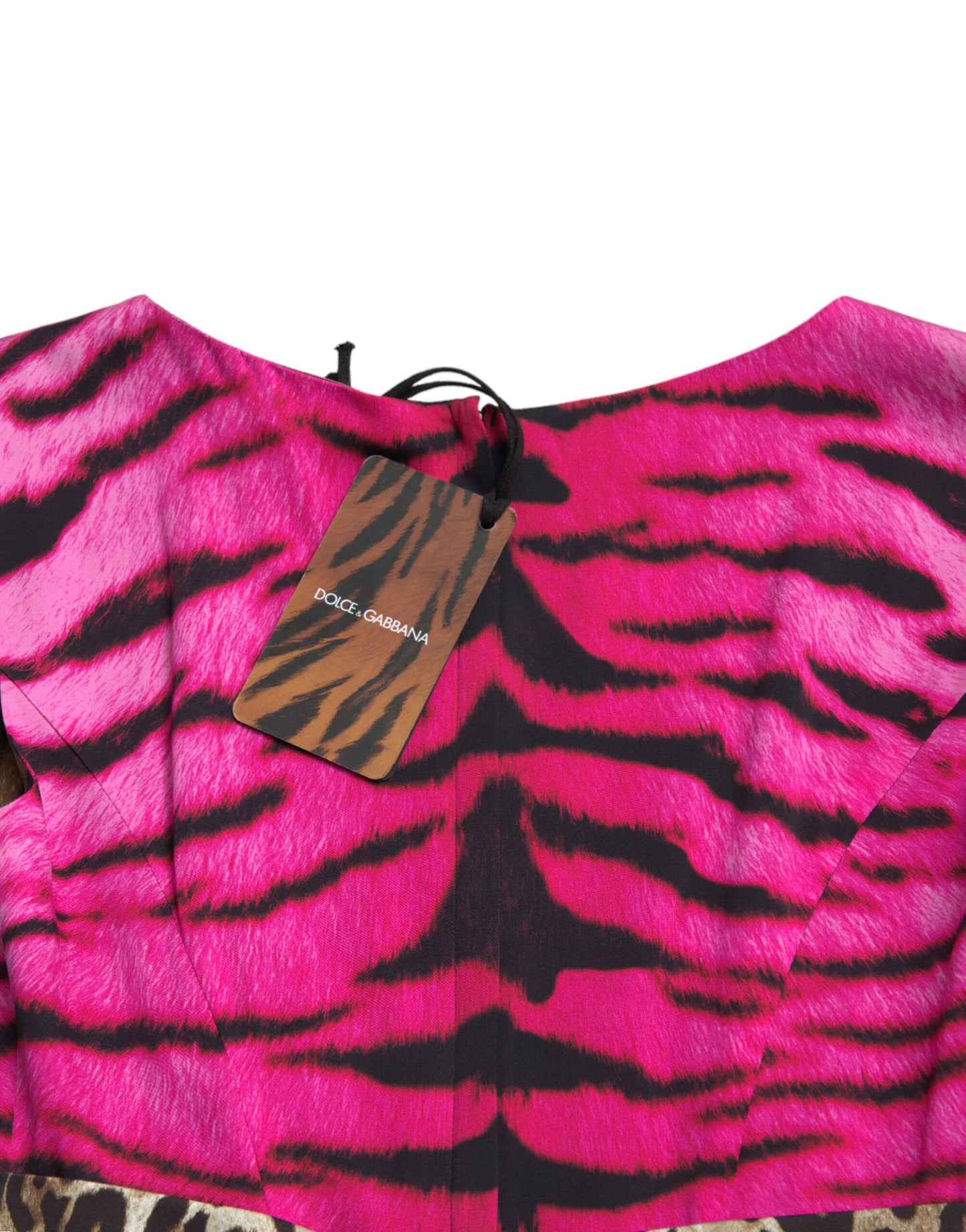 Multicolor Tiger Leopard Sheath Midi Dress