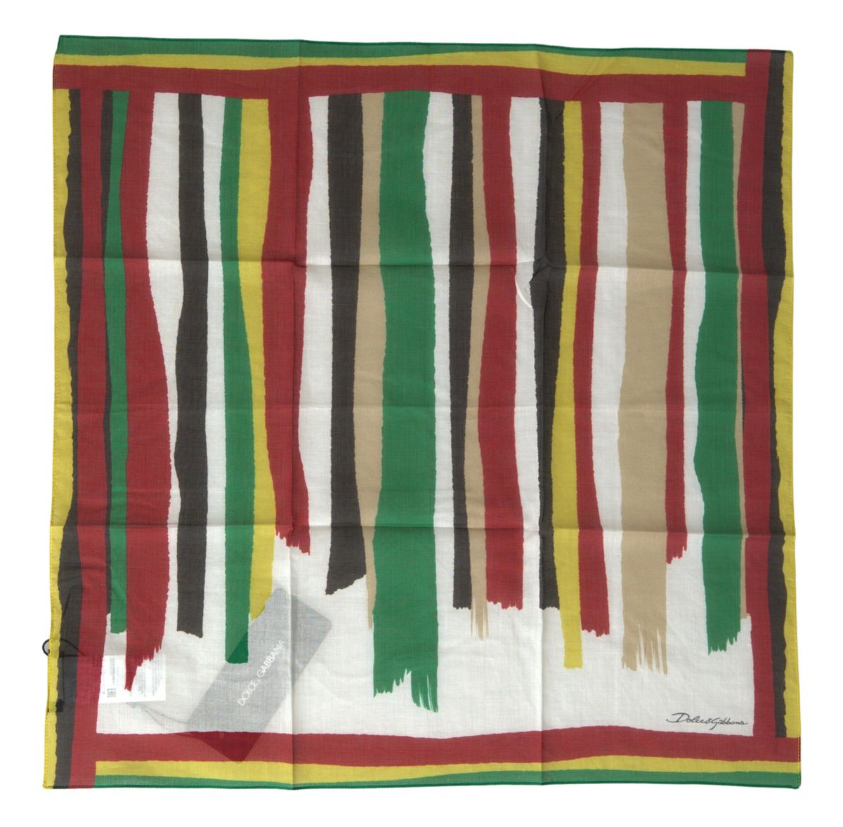 Multicolor Stripes Square Handkerchief Scarf