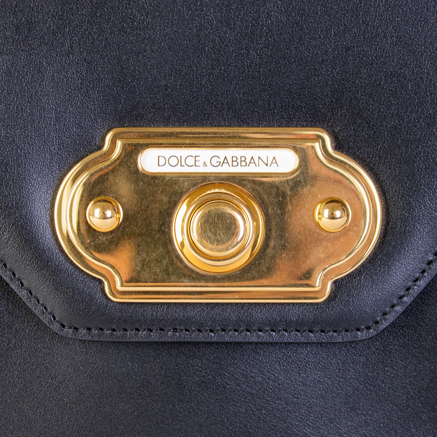 Elegant Black Leather Welcome Handbag