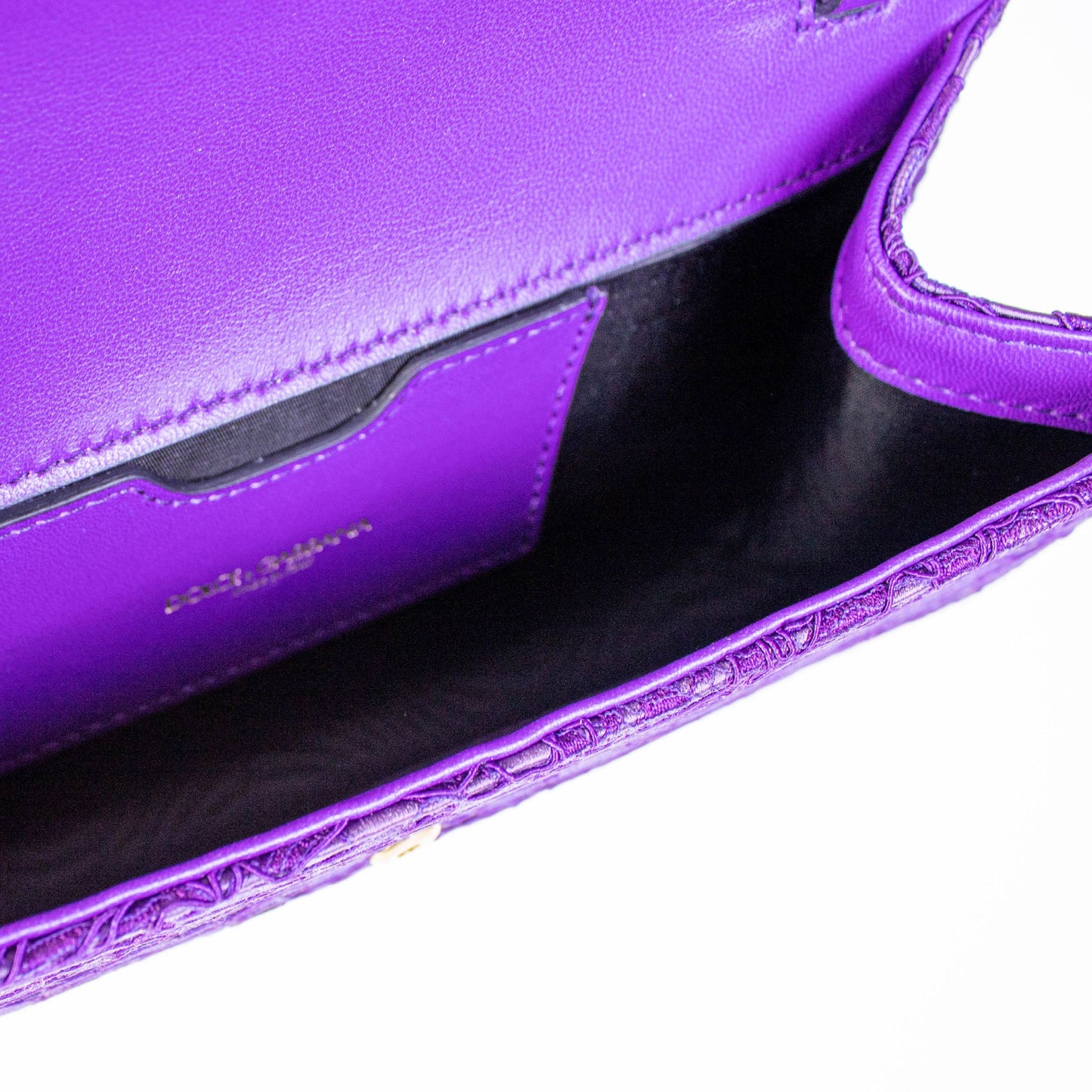 Elegant Purple Lace Clutch Bag