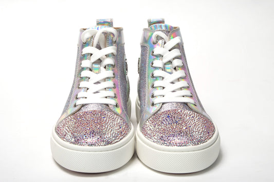 AB Silver Super Lou Strass Flat Shoes