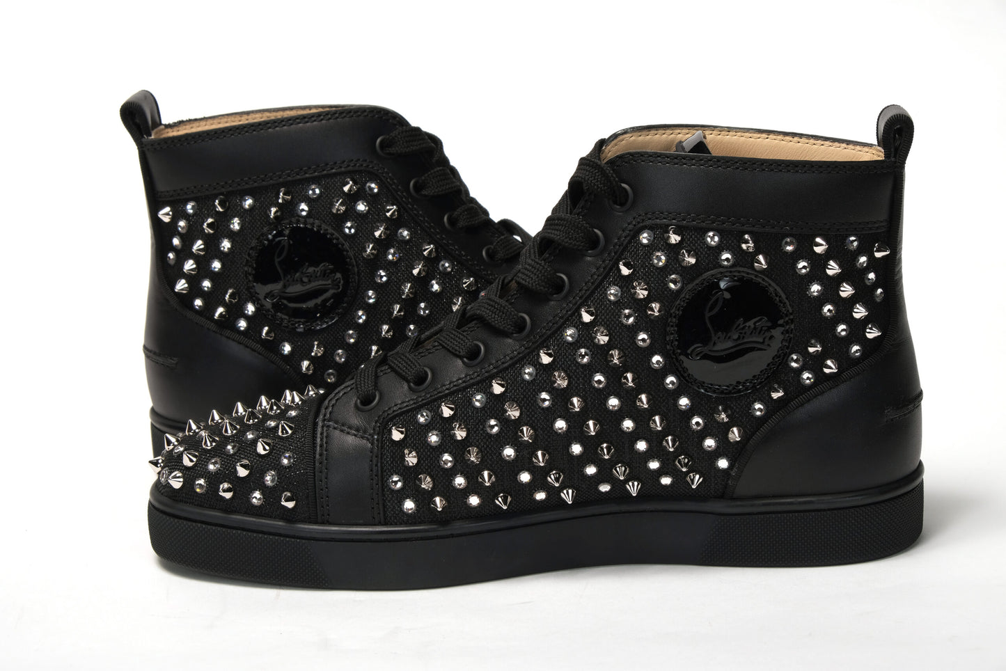 Black/Milady Version Happy Rui Spikes Flat Shoes