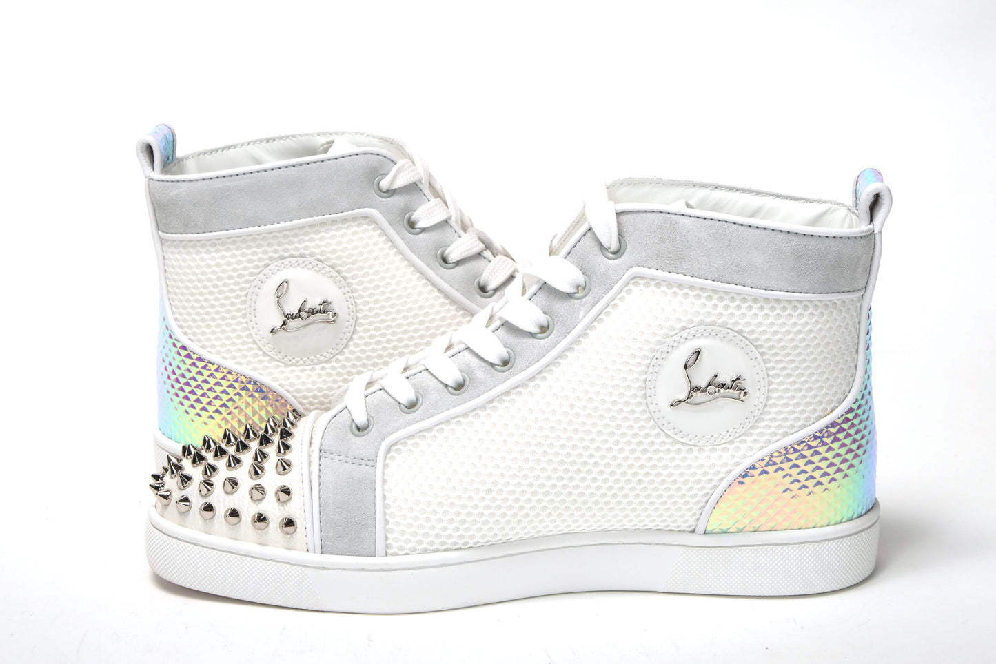 Bianco Version Lou Spikes Orlato Flat Shoes