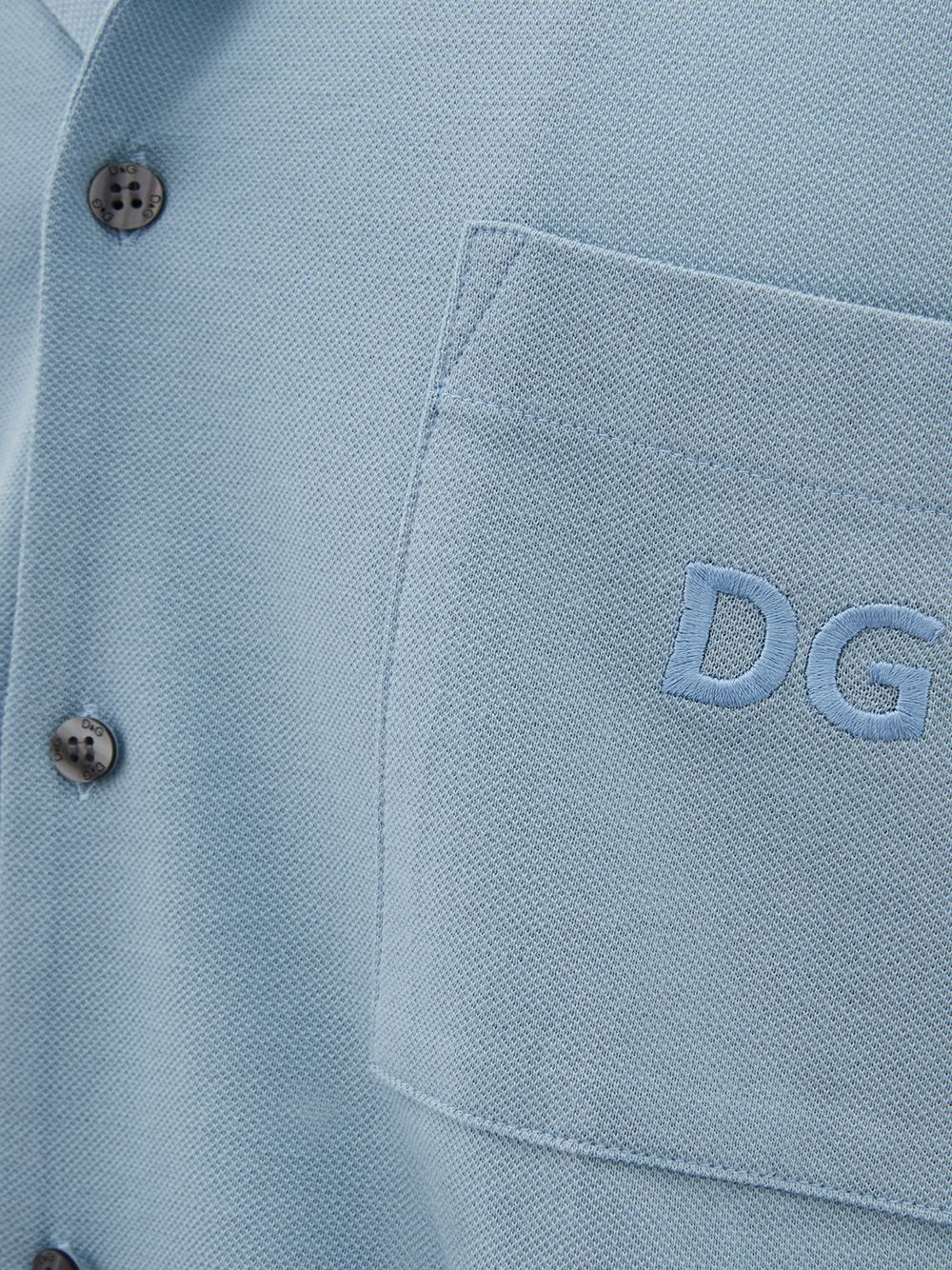 Elegant Light Blue Cotton V-Neck Shirt