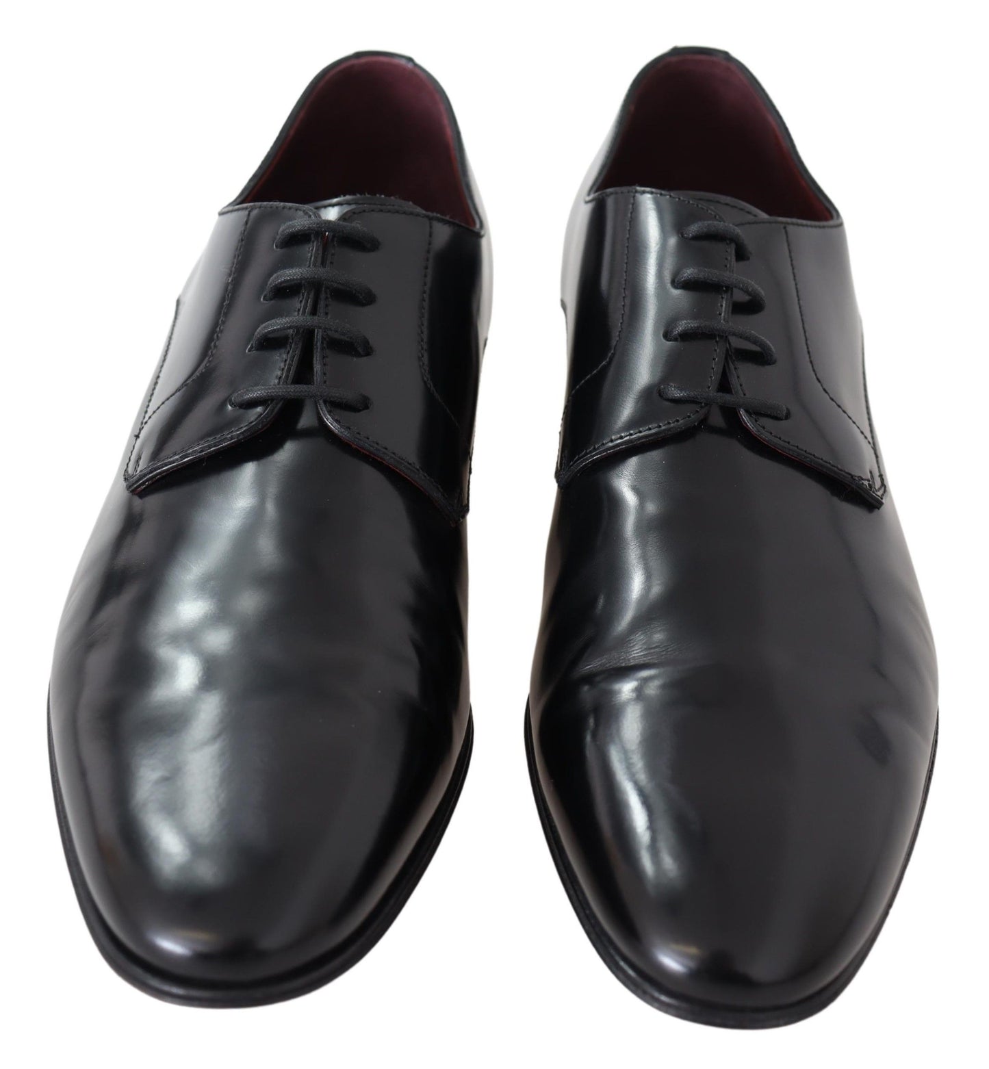 Elegant Black Leather Derby Dress Shoes
