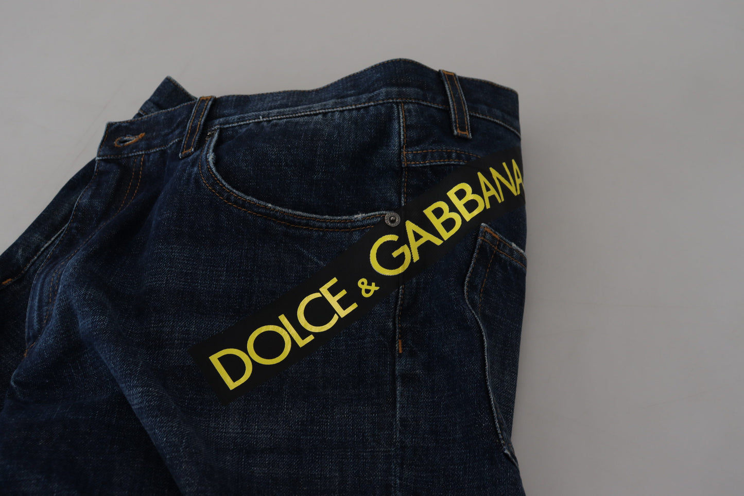 Elegant Blue Denim Pants