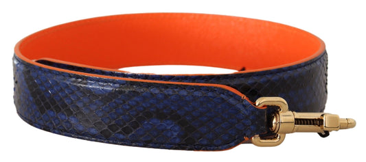 Blue Orange Python Leather Accessory Shoulder Strap