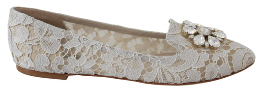 Elegant Lace Flats with Jewel Accents
