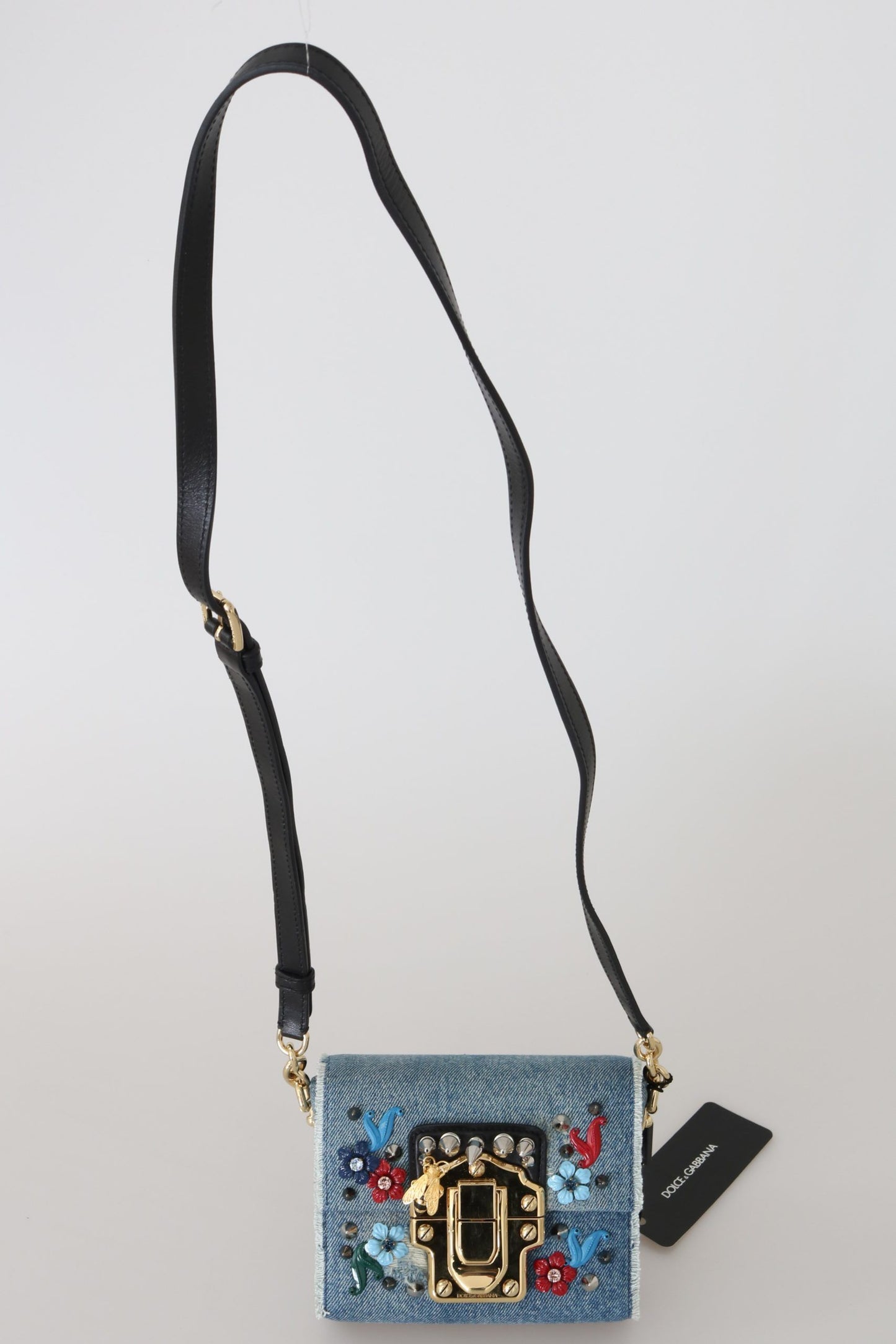 Elegant Blue & Black Lucia Crossbody Bag