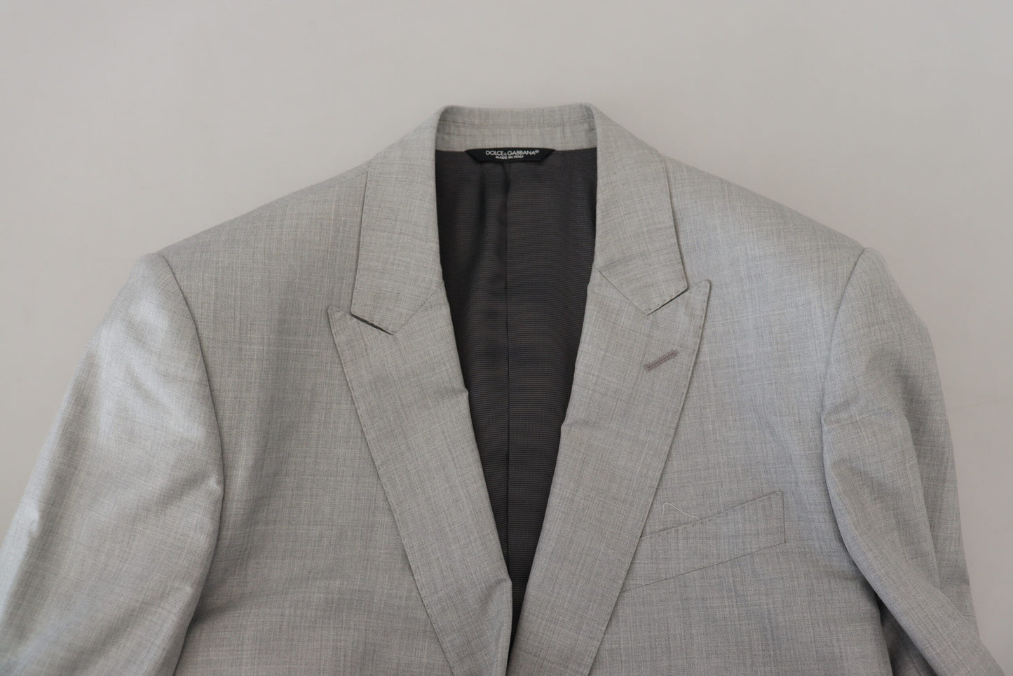 Elegant Grey Silk Martini Three-Piece Suit