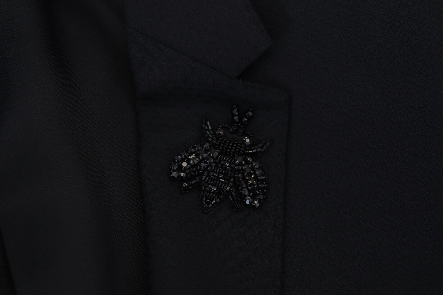 Sleek Black Two-Piece Wool Martini Suit
