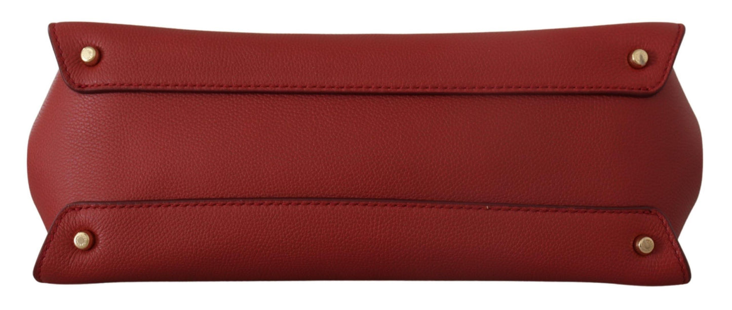 Dolce & Gabbana Red Leather Hand Shoulder SICILY Women Bag