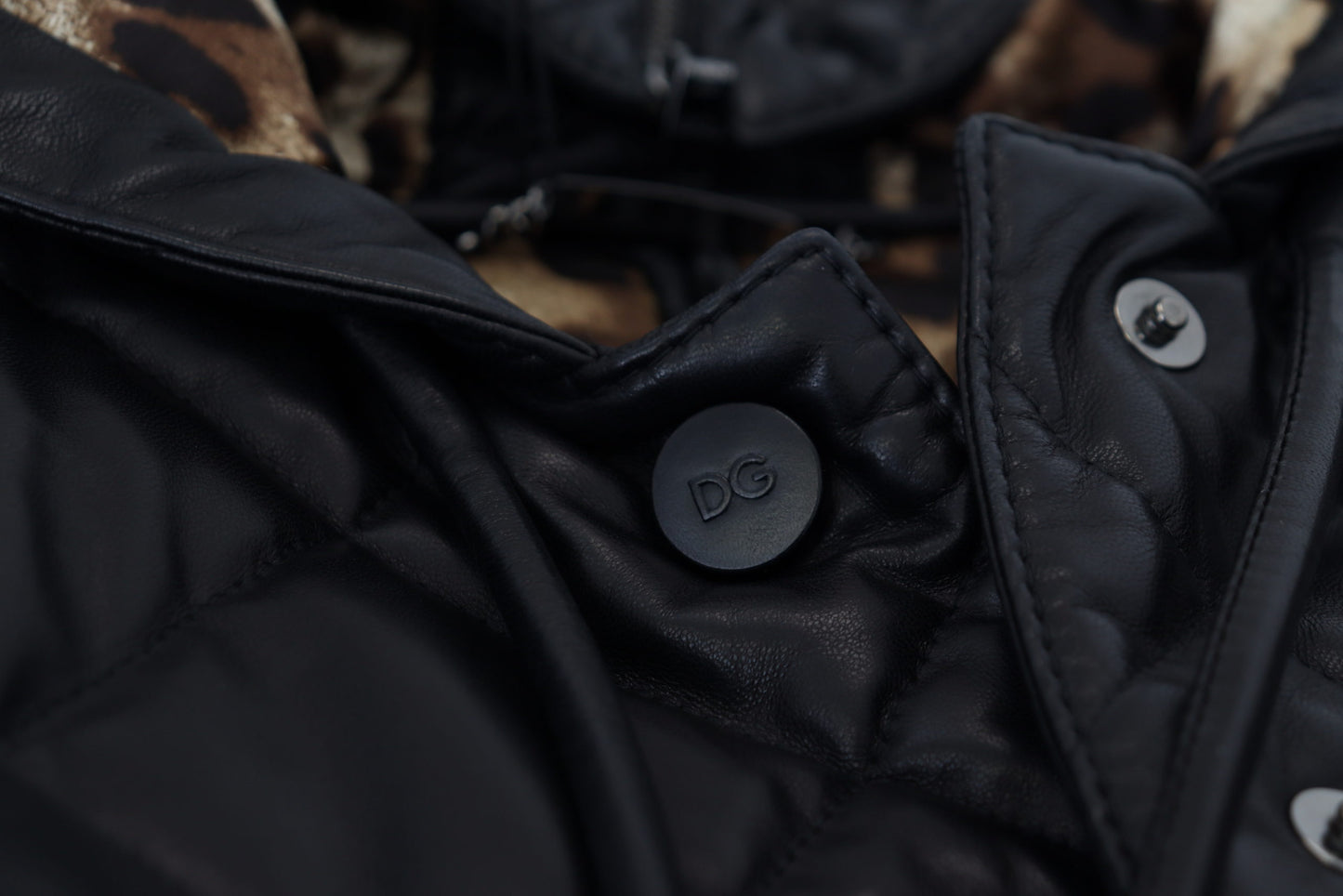 Elegant Quilted Leather Jacket with Hood