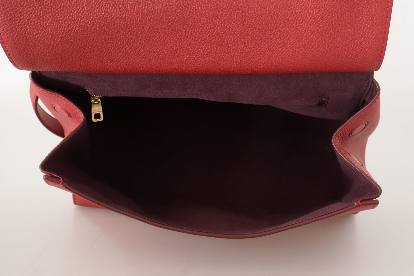 Dolce & Gabbana Red Leather Hand Shoulder SICILY Women Bag