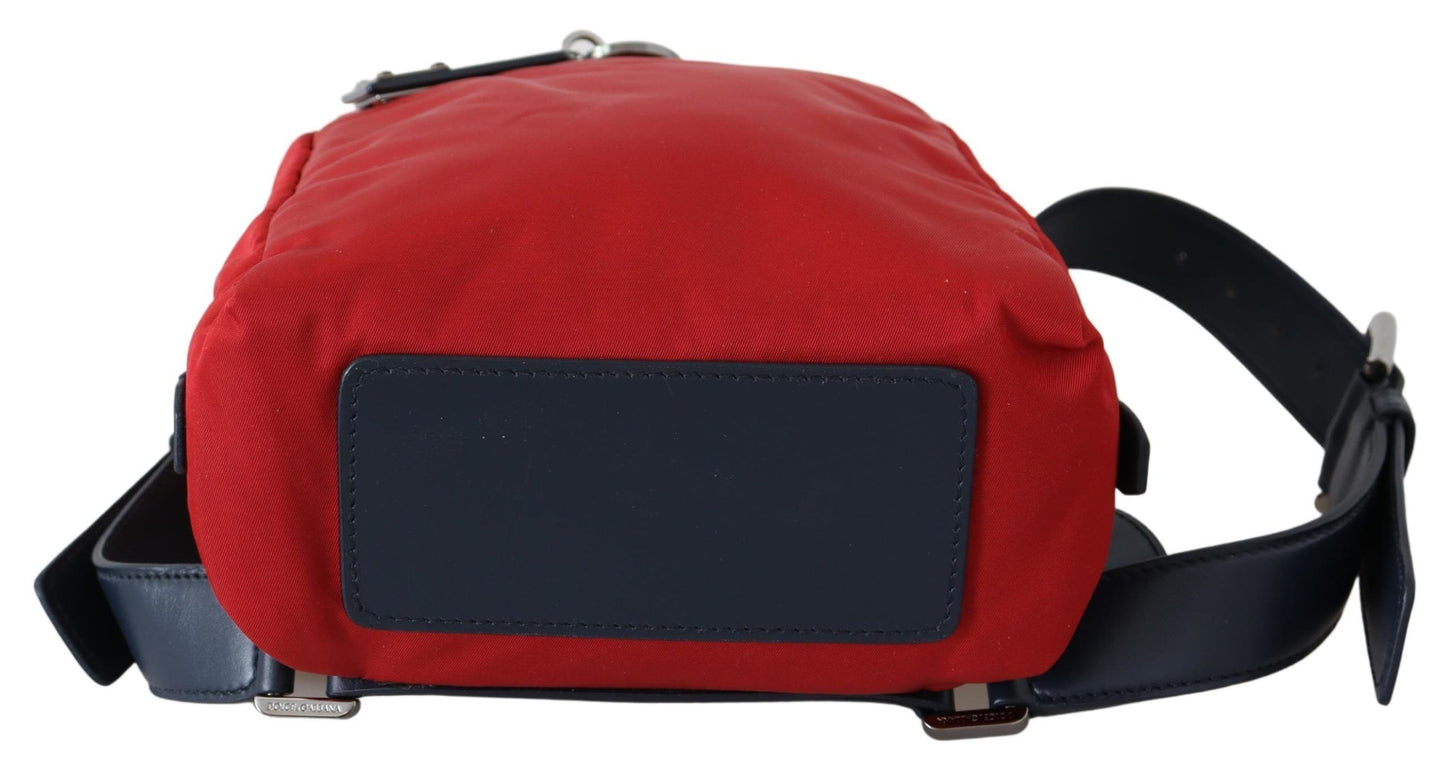 Chic Red Nylon Mini Backpack for Men