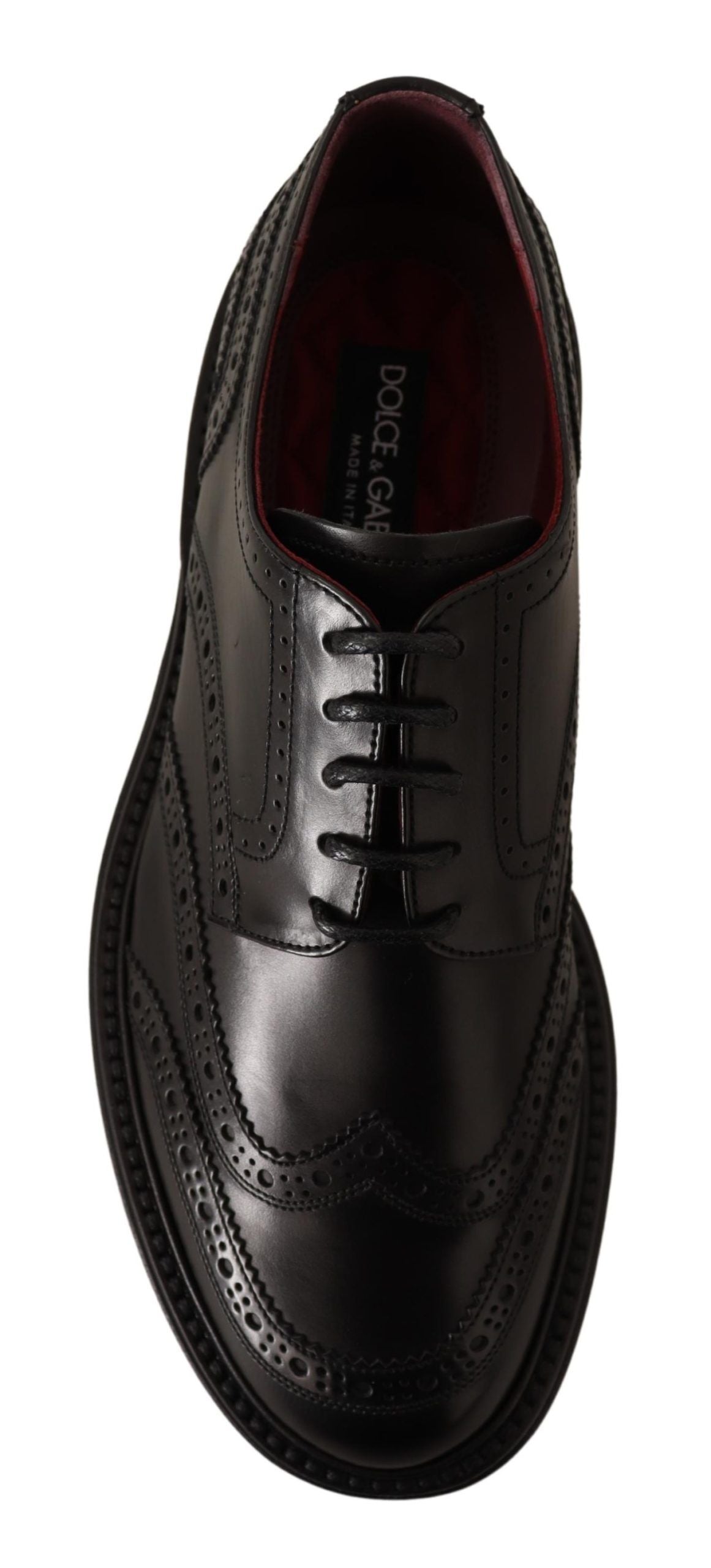 Elegant Black Leather Derby Shoes