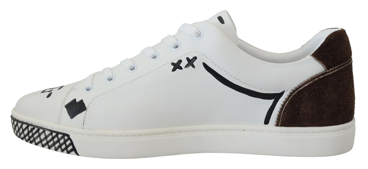 Exquisite Leather Sneakers with Suede Accents