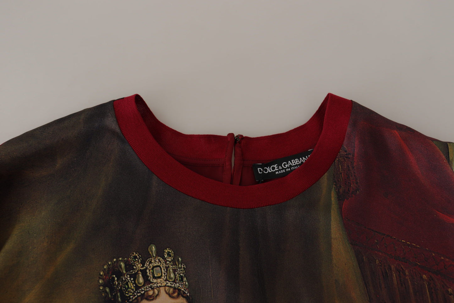 Multicolor Josephine Bonaparte Print Silk T-shirt