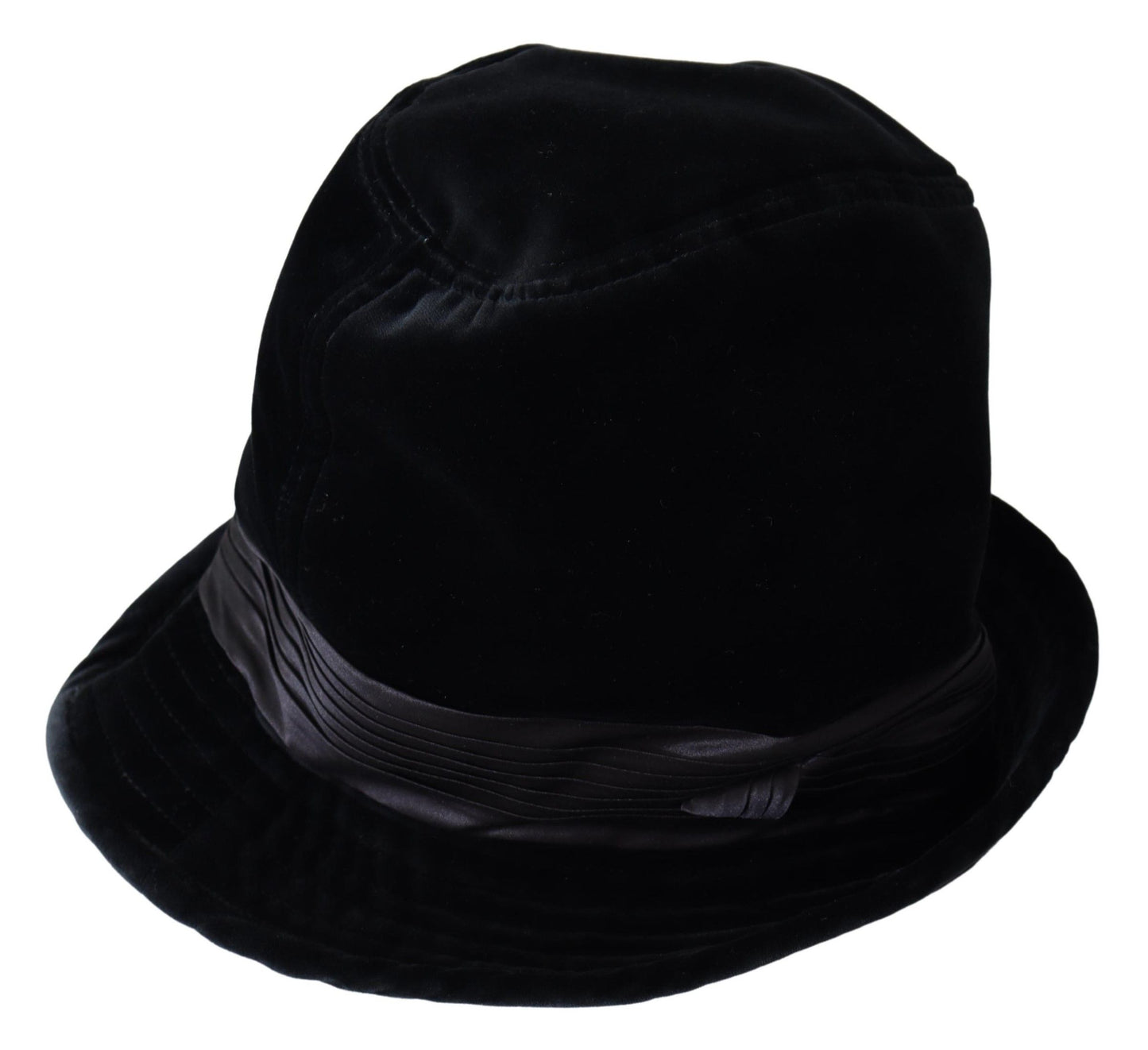 Elegant Velvet Wide-Brimmed Bucket Hat