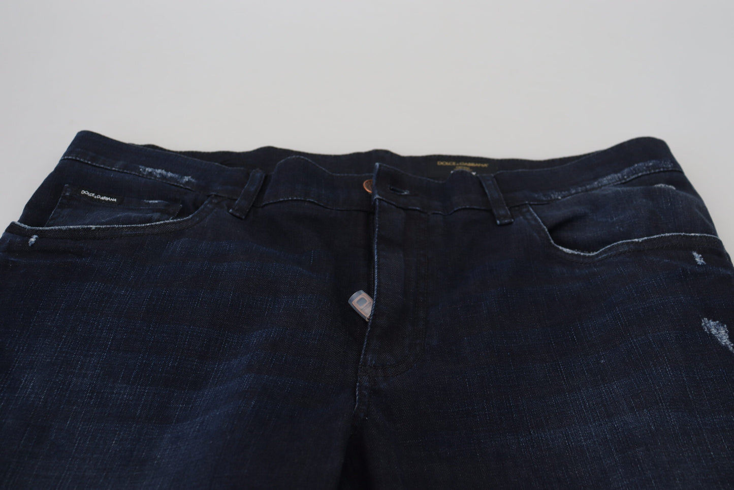 Dark Blue Cotton Stretch Skinny Denim Jeans