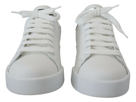 Exquisite Black and White Portofino Sneakers