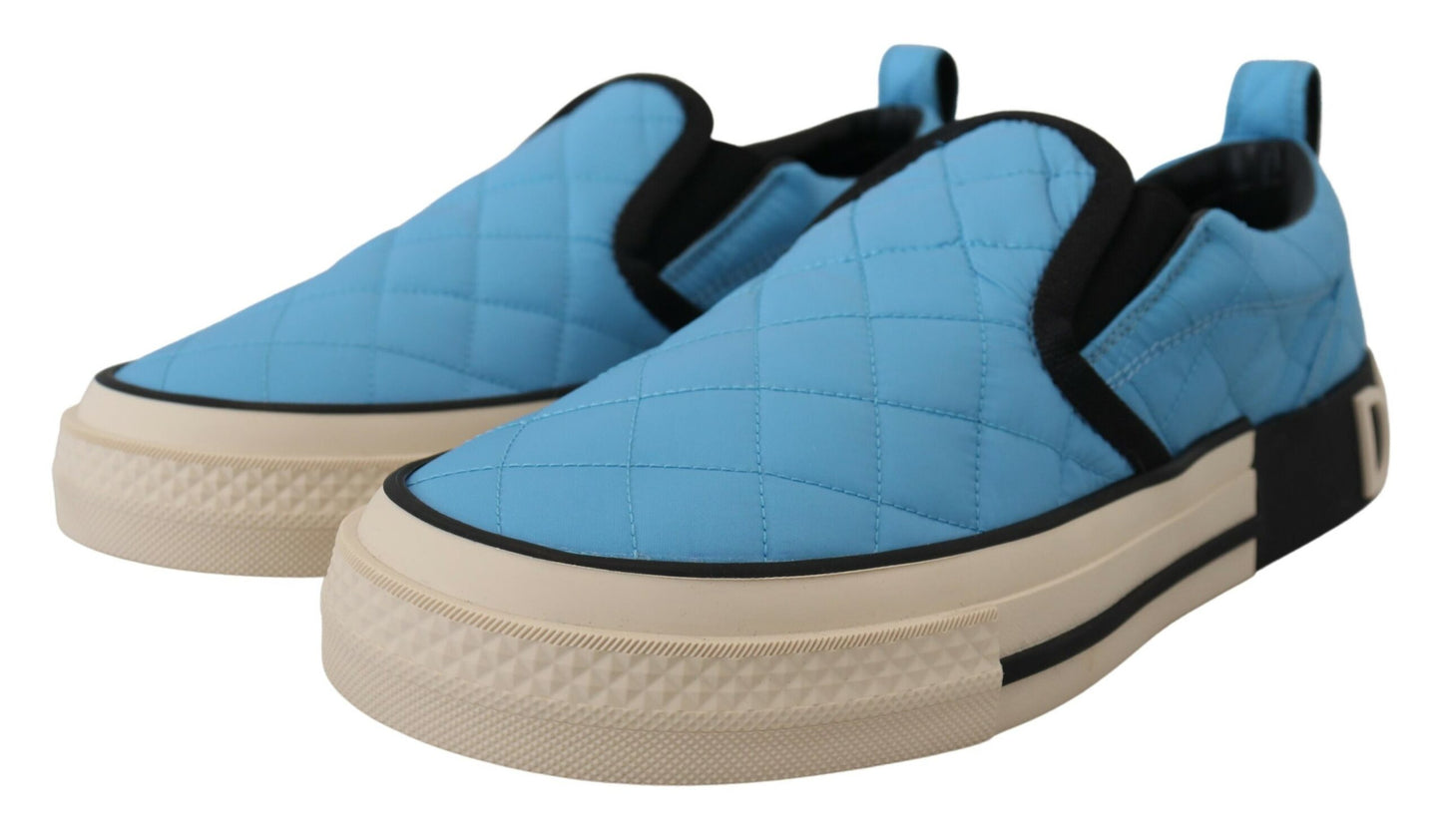 Elegant Light Blue Slip-On Sneakers